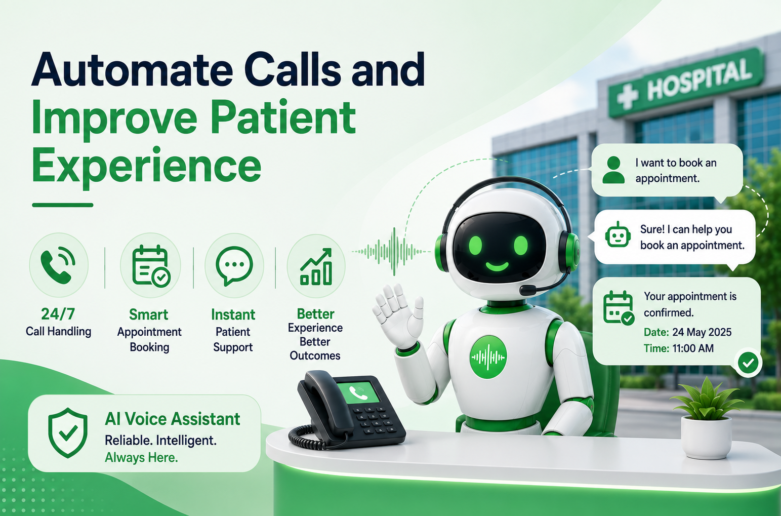 AI Voice Receptionist for Hospitals: Automate Calls and Improve Patient Experience